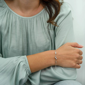 Bracelet en diamant de laboratoire serti clos, chaîne de diamants, bijoux fins pour femmes - Product Image 3