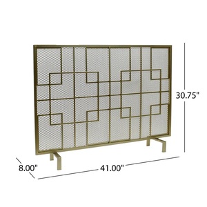 Monarch Grid Malla Metálica Protectora para Chimenea, Protector de Chispas Geométrico, Cubierta de Malla Protectora Independiente para Hogar, Decoración Moderna - Product Image 5