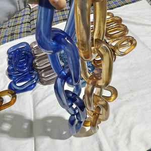 Cadena de Resina de Gran Tamaño, Eslabones de Resina Coloridos para Decoración de Paredes, Separador de Ambientes y Accesorios para Cortinas - Product Image 6