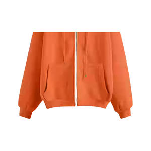 Sweat-shirts surdimensionnés personnalisés pour femmes en coton/fibre de bambou, en toile, décontractés, écologiques, respirants, coupe-vent, gaufrés - Product Image 3