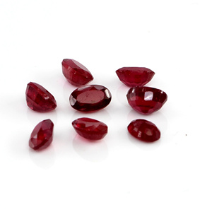Rubis naturels de Bangkok, ovales calibrés 3x5mm, pierres précieuses facettées naturelles, prêtes à l'emploi pour la création de bijoux - Product Image 1