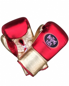 Guantes de Boxeo Personalizados 'No Boxing No Life', Conjunto de Protección para la Cabeza, Rojo y Dorado, con Cordones, Protección Completa para los Dedos, Equipo de Entrenamiento para Adultos, Protector Inguinal, Winning Boxing - Product Image 2