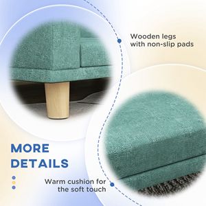 Divano Letto per Cani Verde con Cuscino Lavabile per Cani e Gatti di Taglia Grande - Product Image 5