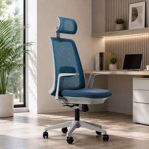 Ergonomic Mesh Office Chair with Adjustable Headrest and Armrest Swivel <b>Desk</b> Chair for Home Office Contemporary Design - Product Image 1