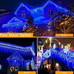 LED Fairy Curtain <b>Icicle</b> <b>Lights</b> for Wedding and Party Indoor and Outdoor Christmas Decorations - Product Image 3