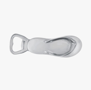 Décapsuleur Flip-Flop en Métal Finition Argentée, Accessoire de Bar de Table, Outil de Cuisine Thème Plage Amusant, Cadeau de Fête, Vente en Gros - Product Image 1