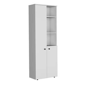 Nolic Estantes de almacenamiento de 5 niveles con 2 puertas Gabinetes de cocina multialmacenamiento blancos - Product Image 6