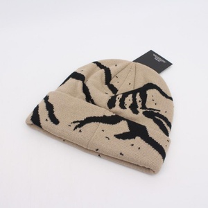 Black White Animal Pattern <b>Beanie</b> Hat Knitted Acrylic Winter Cap Unisex Casual Headwear 56-58CM Adult Size - Product Image 3