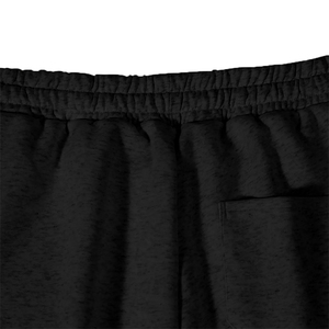 Pantalon de jogging décontracté pour homme, noir, coupe large, taille élastique avec cordon de serrage, mi-lourd, tricoté, teint uni, pour l'automne - Product Image 4
