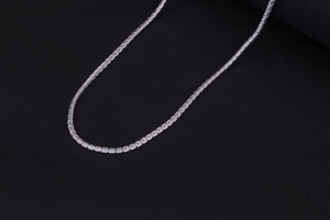 Elegante Collar de Cadena con Acabado en Rodio Plateado, Joyería Contemporánea Unisex para Uso Diario, Fiestas y Regalos - Product Image 3