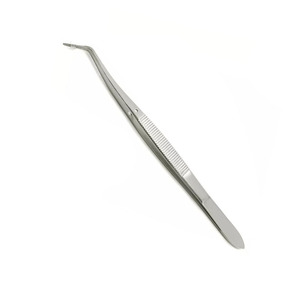Pinzas Anguladas Microdentadas para Tejido, Pinzas Endodónticas para Aplicación de Algodón, Instrumentos Dentales de Precisión, Fabricante OEM - Product Image 1