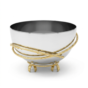 Moderno Tazón para Servir de Acero Inoxidable con Base de Rama Dorada, Tazón Decorativo de Lujo para Frutas y Ensaladas para el Hogar, Hotel, Restaurante, Vajilla - Product Image 4