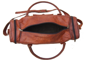 Sac de voyage vintage de haute qualité, sac de sport à bandoulière, sac de voyage en cuir de chèvre véritable - Product Image 4