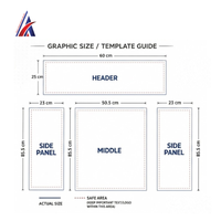 Comptoir d'exposition promotionnel haut de gamme en aluminium, 360 mm x 700 mm x 1780 mm, pour stand, exposition, supermarché - Fournisseur Malaisie