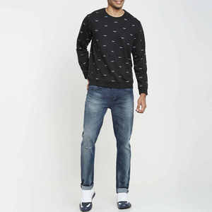 Sweat-shirt en coton pour homme, col rond, épais, uni, avec logo personnalisé, vêtements de mode streetwear 2026 - Product Image 3