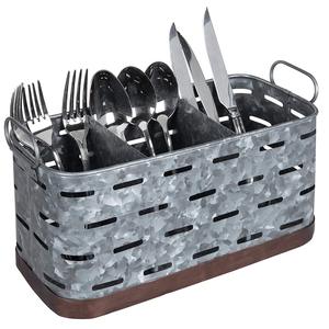 Wholesale <b>Kitchen</b> Accessories 3-Pocket Metal Utensil Caddy Organizer Household <b>Spoon</b> <b>Holder</b> at Economical Price - Product Image 4