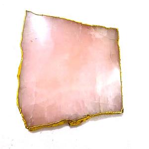 Wholesale Handmade Feng Shui Style Rose Quartz Agate Platter Semi-Precious Stone Crafts for Home <b>Kitchen</b> Decor Business Gifts - Product Image 1