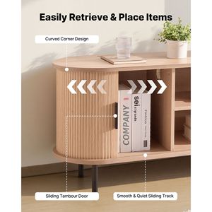 Mobile TV Boho con Centro Intrattenimento, Consolle Multimediale Regolabile con Spazio di Archiviazione, Fino a 58 Pollici, Capacità di Carico 350 Libbre - Product Image 3