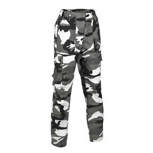 Wholesale Men's Gray Camouflage <b>Cargo</b> <b>Pants</b> High <b>Waist</b> <b>Elastic</b> Windproof Workwear Style Multiple Pockets Winter Wear - Product Image 3