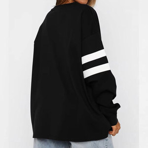 Sweat-shirt à épaules tombantes pour femme, best-seller de l'hiver, 100% coton, écologique, léger, col rond, impression de logo personnalisée, service OEM - Product Image 5