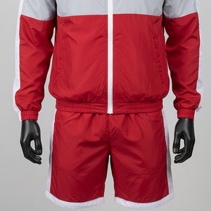 Offre Spéciale : Ensemble Coupe-Vent Homme en Nylon/Polyester – Veste à Capuche et Short à Taille Élastique avec Panneaux de Couleurs Contrastées – Tenue Quotidienne pour Garçon - Product Image 6