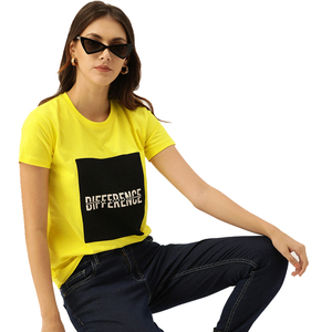 T-shirt personnalisé pour femme en jersey 100 % coton, col rond, manches courtes, uni, avec logo, coupe ajustée, idéal pour l'été, anti-plis, séchage rapide - Product Image 2
