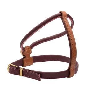 สายจูงสุนัขแบบรีดหนังสีน้ำตาลสำหรับสุนัขหนัก - Product Image 1