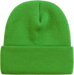 Bonnet unisexe style pêcheur en tricot court, couleur unie, chaud et extensible, pour homme et femme - Product Image 1