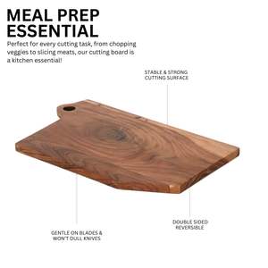 Planche à découper en bois épais de style boucher pour une performance optimale avec une structure en bois massif robuste, planche à découper au meilleur prix en gros - Product Image 2
