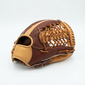 Leather Baseball Glove H-Web Right-Handed Full Finger Adjustable Wrist <b>Strap</b> Outfield Adult Hook And Loop Closure Non-Slip - Product Image 4