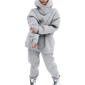 Survêtements pour femmes en gros – Nouveaux modèles de survêtements en coton uni pour femmes – Tenues de sport tendance pour femmes - Product Image 3