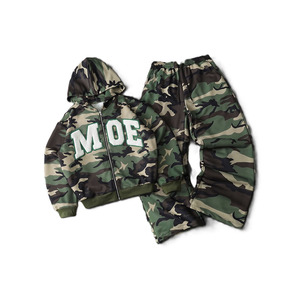 Conjuntos Deportivos Unisex con Capucha de Camuflaje, Sudadera con Cierre, Ropa Deportiva Urbana, Logotipo Personalizado, Proveedor Mayorista OEM ODM - Product Image 3