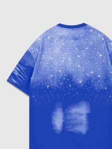 Wholesale 100% Cotton loose Fit <b>T</b>-<b>Shirt</b> For Men with Rhinestones Custom <b>Sparkly</b> Rhinestones Casual Streetwear Oversize boxy Tee - Product Image 5