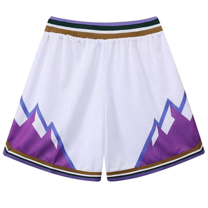 Compre Ahora Pantalones Cortos Deportivos de Malla Blanca para Hombre, Transpirables, de Poliéster, para Fitness, Baloncesto, Casuales, de Verano, con Logotipo Personalizado, OEM, ODM, al por Mayor - Product Image 6