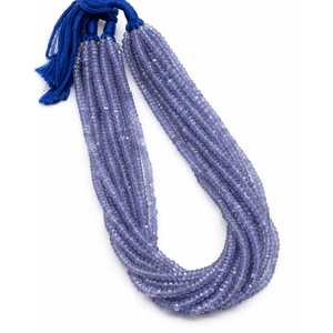 Perles de Tanzanite Bleue Facettées Rondelles pour la Fabrication de Bijoux, Vente en Gros, Brins de 2-3,5 mm, Trou de 0,3 mm, Collier de 16 Pouces - Product Image 4