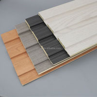 Paneles de pared Curve PVC Función impermeable Hoteles Salas de estar WPC
