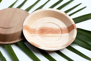 Platos Desechables Biodegradables y Compostables de Bambú de 8 Pulgadas, Resistentes, para Bodas y Fiestas, Venta al Por Mayor - Product Image 2