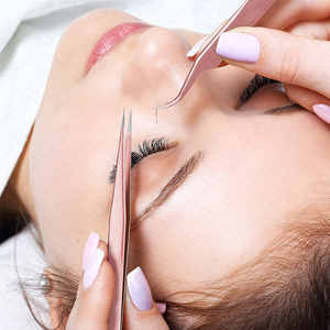 9 Piece Stainless Steel Eyelash Tweezers Set Straight Curved & Pointed Tips with Mirror Volume Lash <b>Tools</b> for Precision - Product Image 5