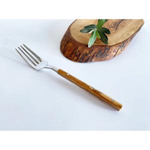 Authentic Mango Wood Handle Flatware Set Luxurious <b>Stainless</b> <b>Steel</b> <b>Cutlery</b> with Stylish Wooden Design - Product Image 1