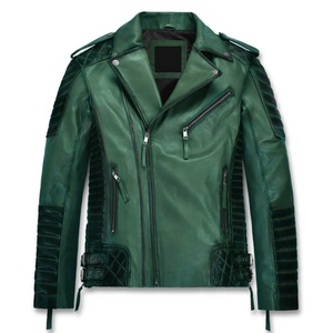 Classic Men's Leather Jacket Black Slim Fit Motorcycle Biker Jacket Stylish Winter Fashion <b>Coat</b> for Men - Product Image 1