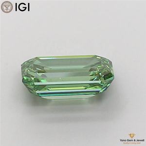 Fine Clarity VVS2 Fancy Vivid <b>Green</b> Color Emerald Cut 2.01 Carat with IGI Certificate CVD Lab Grown Diamond for Premium Pendant - Product Image 6