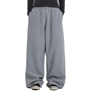 2026 New Custom Grey Waffle Baggy Oversized Sweatpants Loose Fit Cotton Joggers for Men Active Wear Trousers for Men Casual Wear - Product Image 2