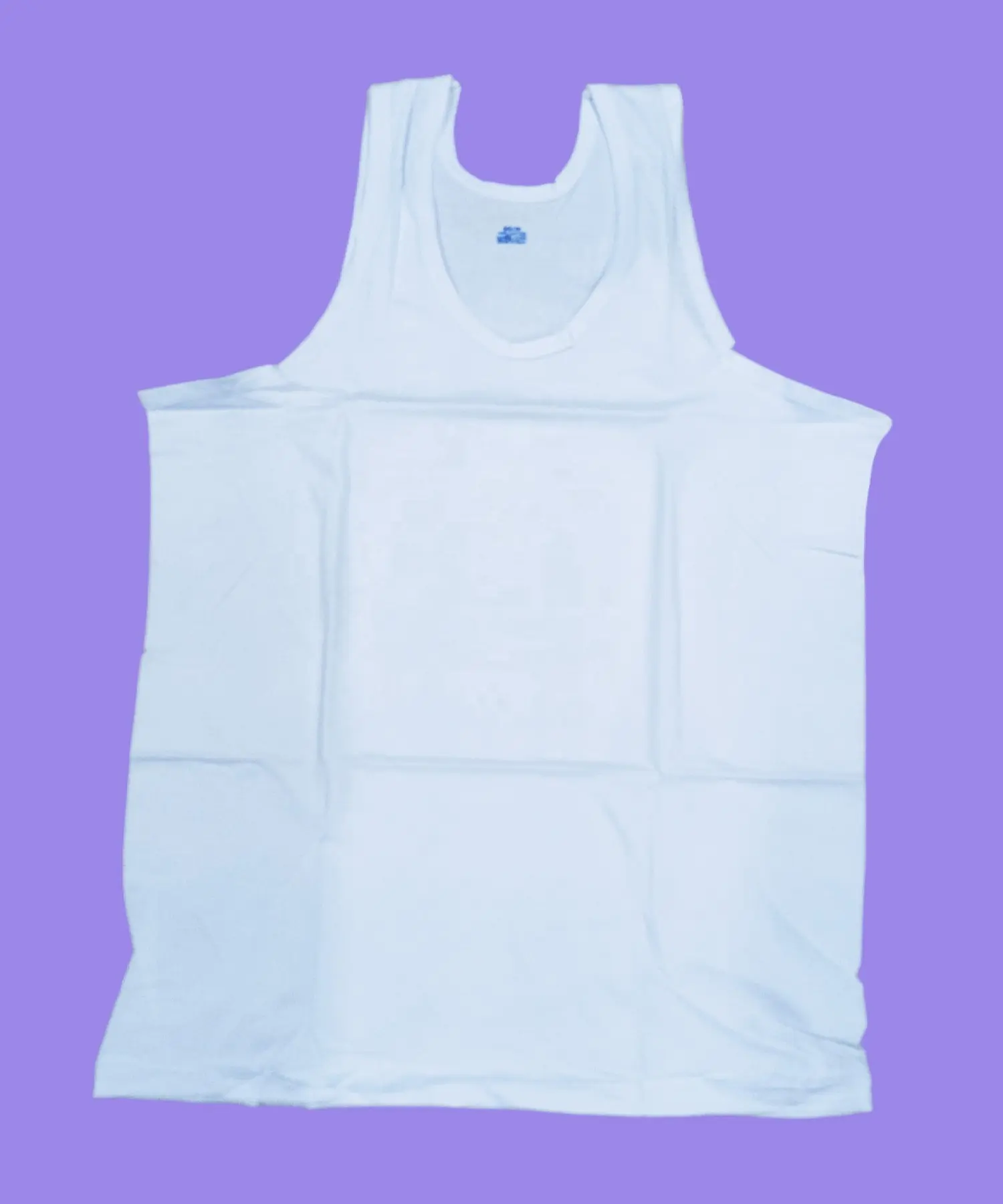 Wholesale men 100% Pure soft combed cotton white inner wear singlet seamless comfort fitness undershirt training tank top vest