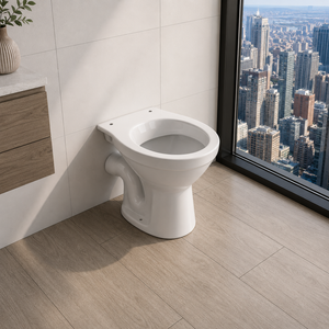 WC monobloc moderne à poser au sol, à double chasse, écologique, en céramique, avec fonctionnement automatique et télécommande incluse, pour hôpital - Product Image 5