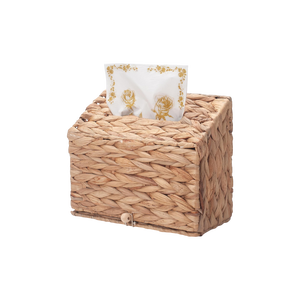Boîte à mouchoirs portable en jacinthe d'eau, faite à la main, écologique, de haute qualité, style vintage, couleur et logo personnalisables, le meilleur choix pour la vaisselle - Product Image 1