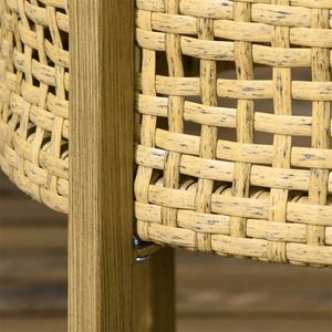 Set di tavolini da giardino in vimini PE marrone intrecciato - Product Image 4