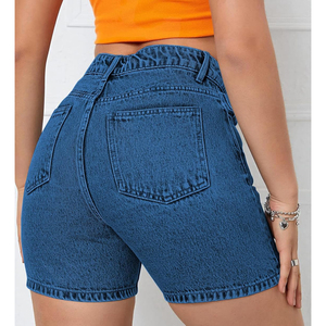 Shorts de Mezclilla Casuales Formales de Cintura Media para Mujer, Estilo Boyfriend, Lavados, de Alta Calidad, Servicio OEM, Personalizables, Jeans de Verano Ecológicos - Product Image 4