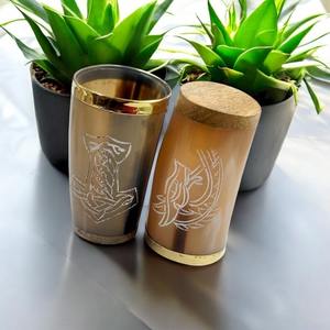 Ensemble de verres à boire en corne de buffle polie pour Noël - Tasse en corne imperméable pour vin, café, bière, en provenance d'Inde - Product Image 3