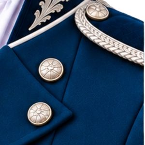 Costume de marié bleu sarcelle pour homme, style veste de queue-de-pie victorienne, croisé, avec boutons argentés et broderies, ensemble veste et pantalon pour mariage formel - Product Image 4