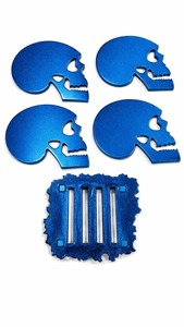 Posavasos de Metal Negro con Diseño de Calavera Premium, Adecuados para Decoración de Cafeterías, Protección de Mesas y Estilo Gótico, de la India - Product Image 3